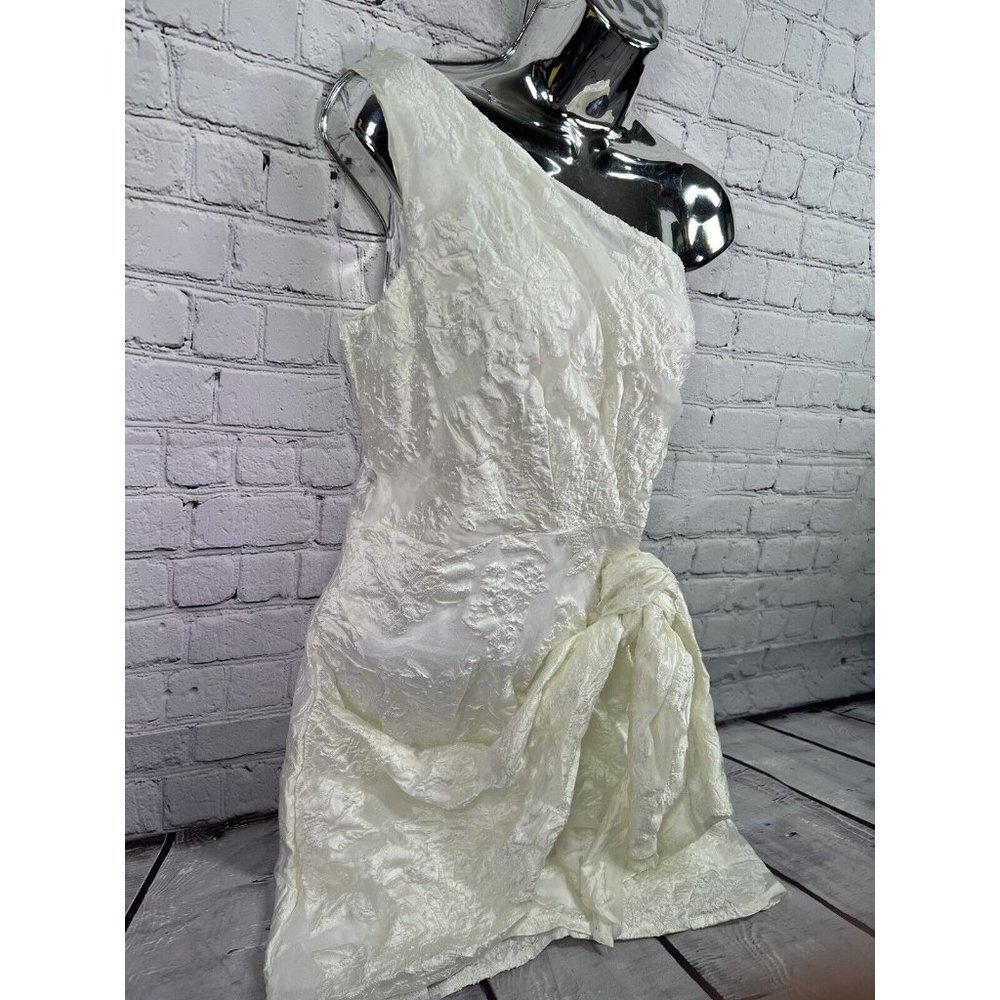 Reverse Brand off shoulder floral ivory color mini‎ dress sz L nwt - Picture 4 of 7